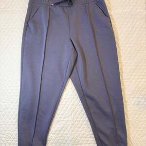 Apana Women's Pintuck Athleisure Jogger Pants - Slate Blue XL